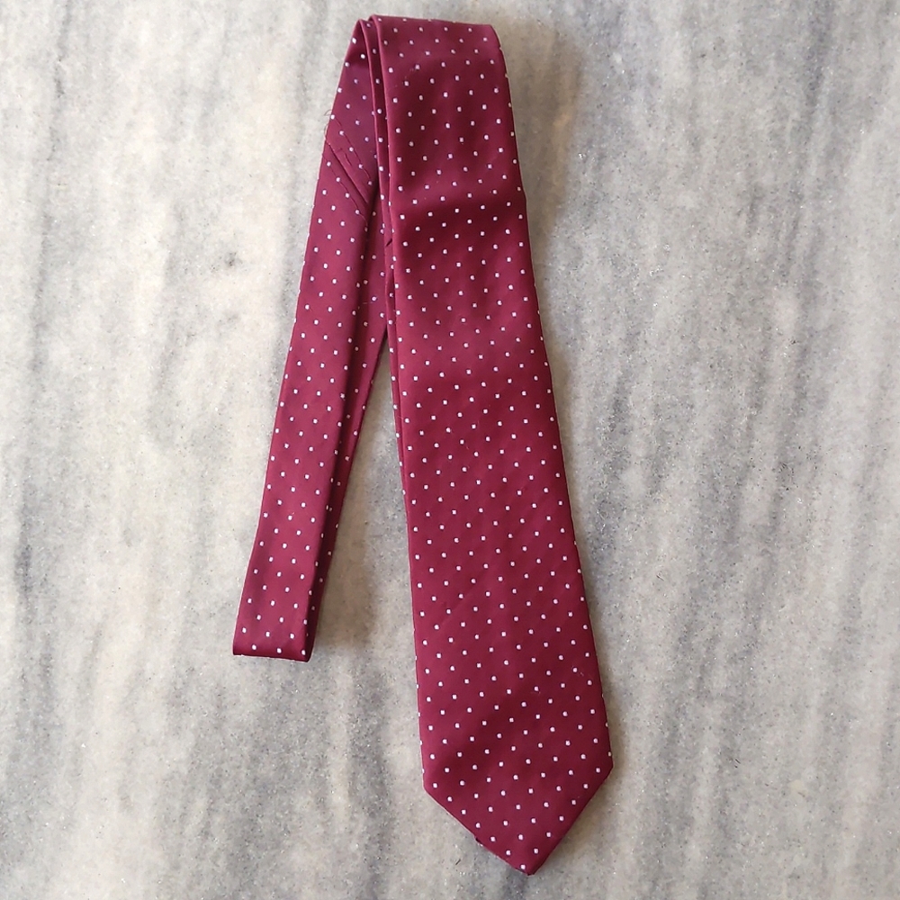 NWOT. Men's Non-Wrinkle Tie with polka dots.